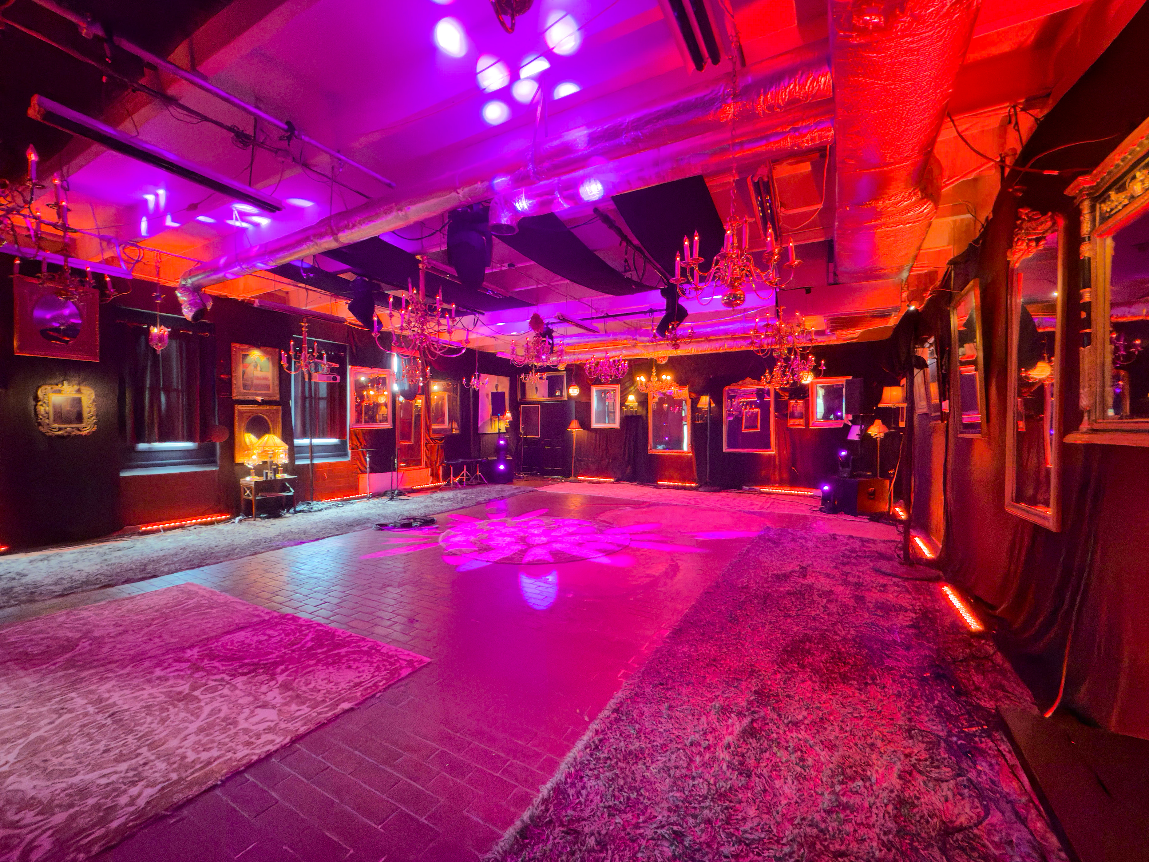 Main room setup inside The Armory